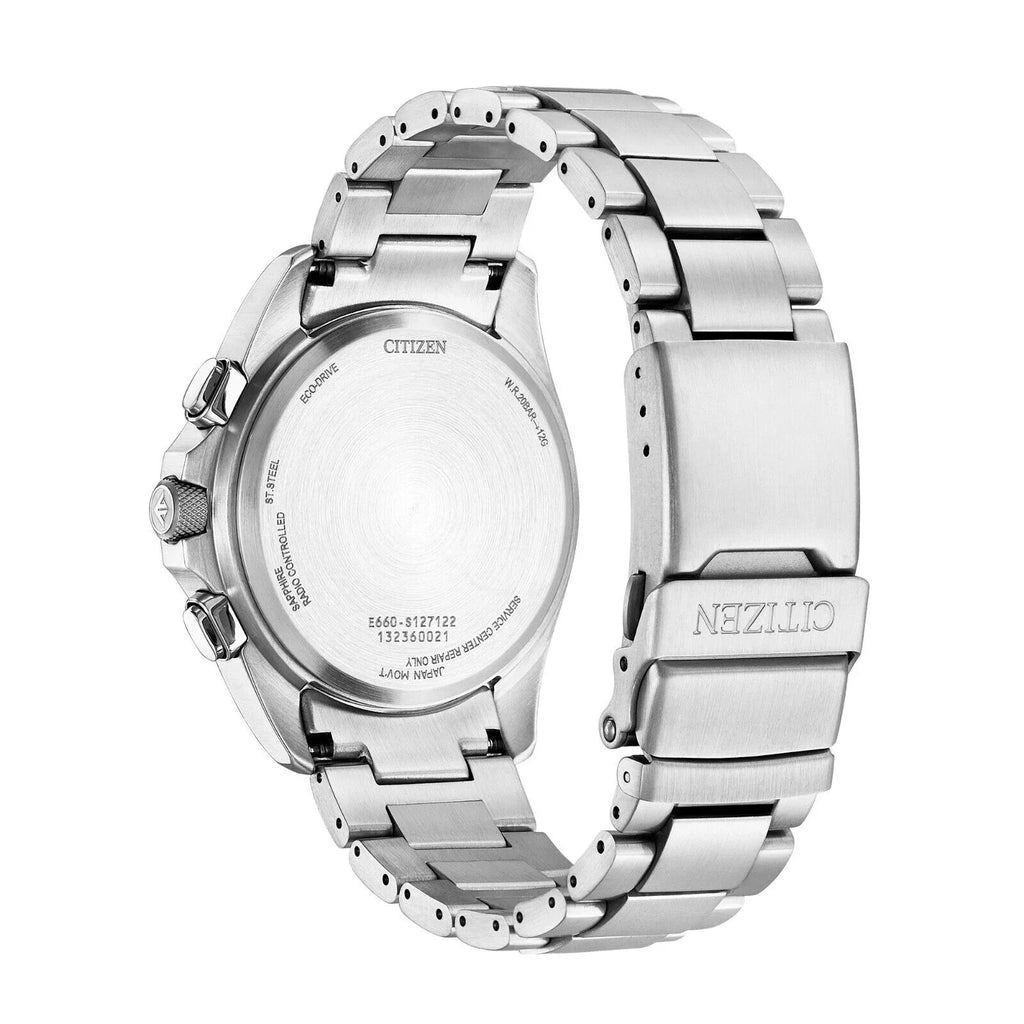 Citizen Men's Eco-Drive Promaster Land Chronograph Watch in Stainless Steel, Perpetual Calendar