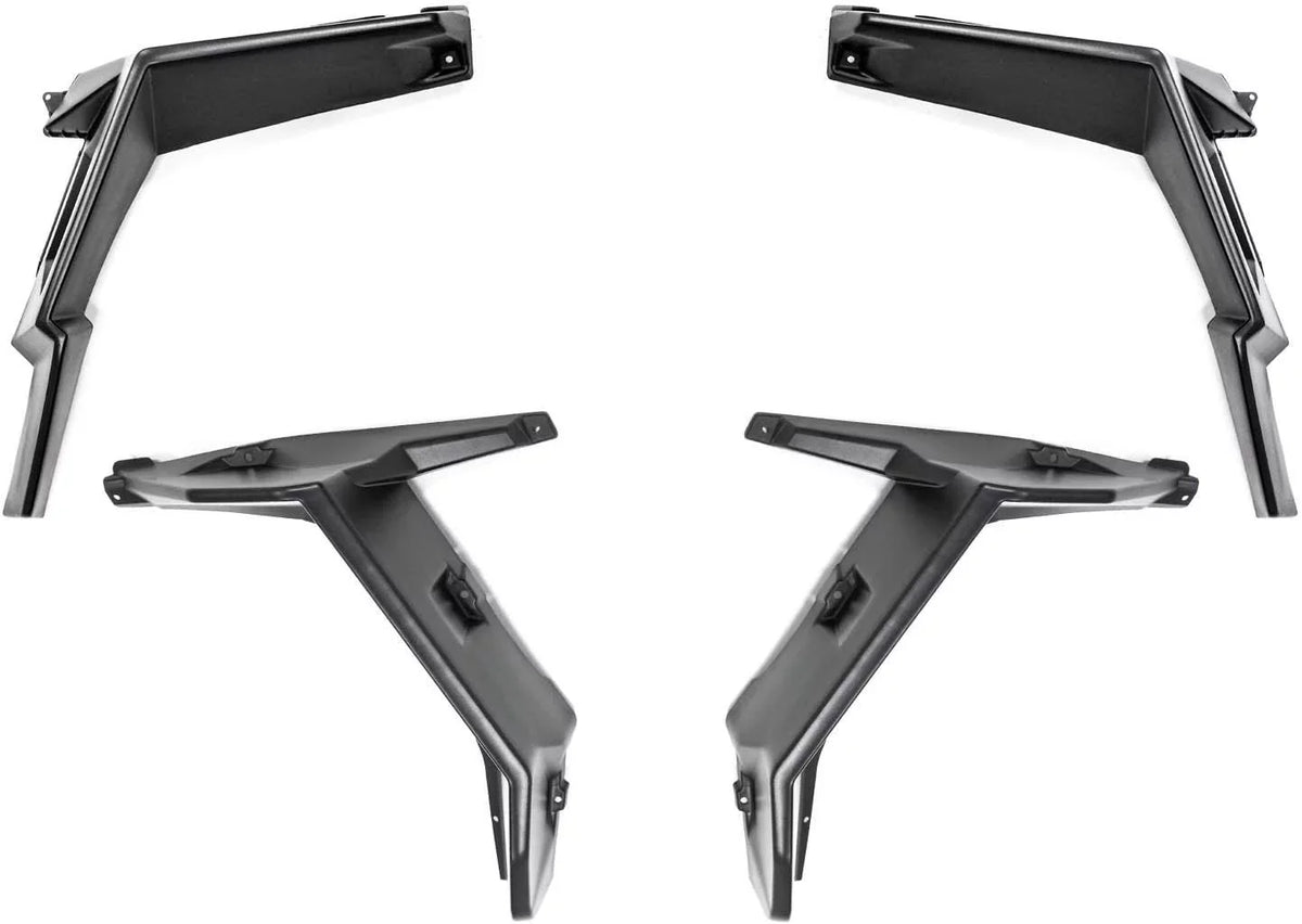 SuperATV Fender Flares Mud Guards for 2016|2020 Polaris RZR S 1000/2019|2020 RZR S4 1000|2 Front Flares, 2 Rear Flares|8.5" of Protection on Each Side vs. 4" Stock|FF-P-RZR-001#ASIN