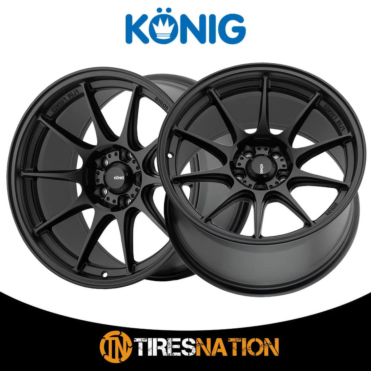 Konig 57B Dekagram 17x8 5x114.3 +40et Semi-Matte Ebony Wheel