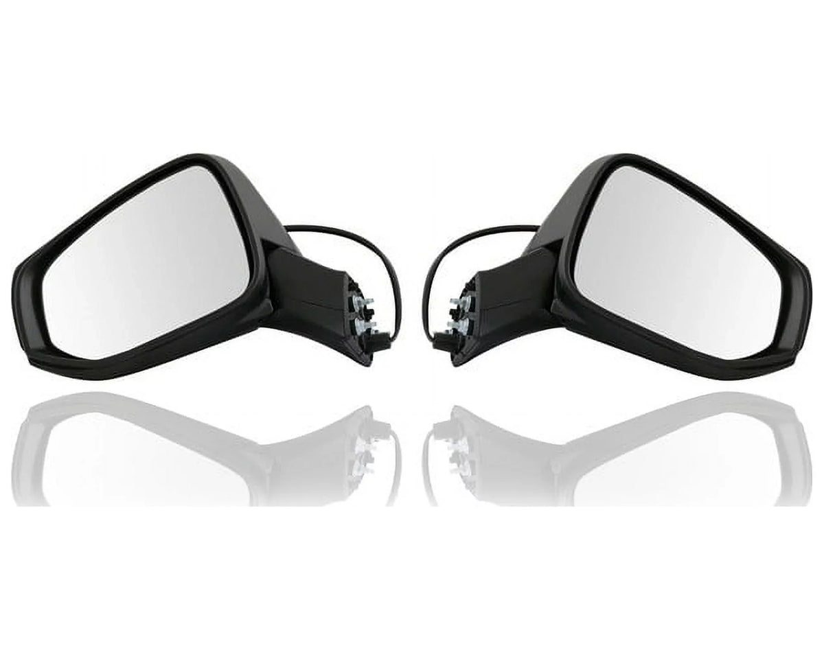 Door Mirror - Compatible/Replacement for '19-21 RAV4/Hybrid LE/North American Built - Non-Heated, Without Signal & Puddle Lamp & Blind Spot & Camera - Textured - Pair Set 879100R261, 879400R261