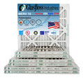 Glasfloss Air Filter 24x25x2 - 2" MERV 10 - (Pack of 6) - Pleated AC or HVAC Air Filter - Furnace Air Filter - Home or Office - Made In The USA.