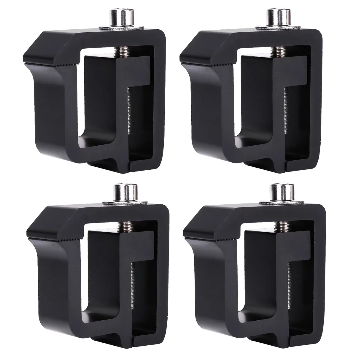 AA-Racks P-AC( Set of 4 Aluminum C-Clamps for Non-Drilling Truck Rack & Camper Shell Installation - Jet