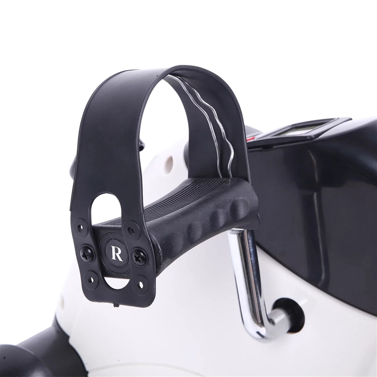 Portable Home Use Hands and Feet Trainer Mini Exercise Bike White & Ebony
