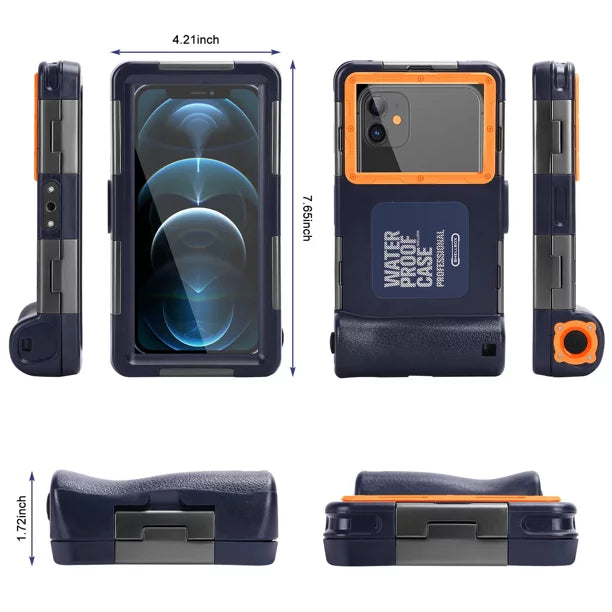 UrbanX Professional [15m/50ft] Swimming Diving Surfing Snorkeling Photo Video Waterproof Protective Case Underwater Housing for Tecno Camon CX And all Phones Up to 6.9 Inch LCD with Lanyard