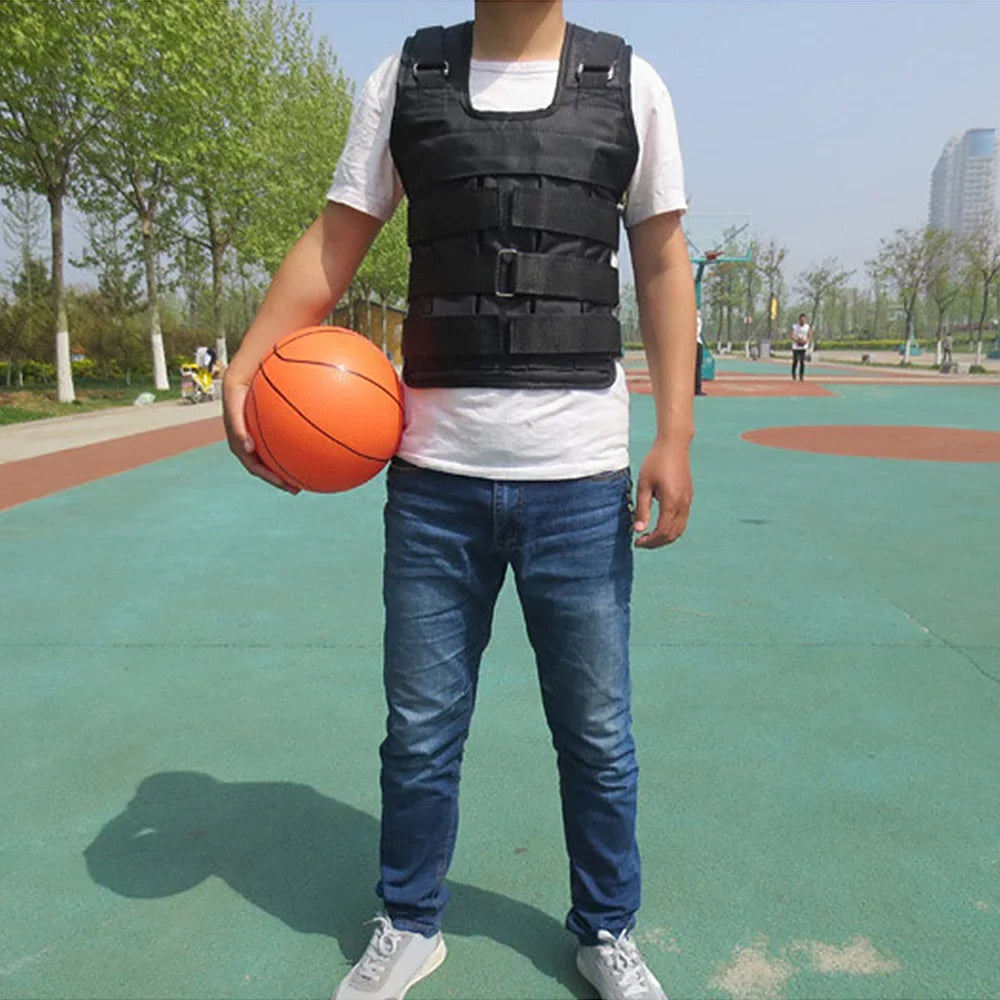 Meterk Max Loading 50kg Adjustable Load Vest Load Jacket Oxford Exercise Mass Loading Cloth Strength Training (Empty)