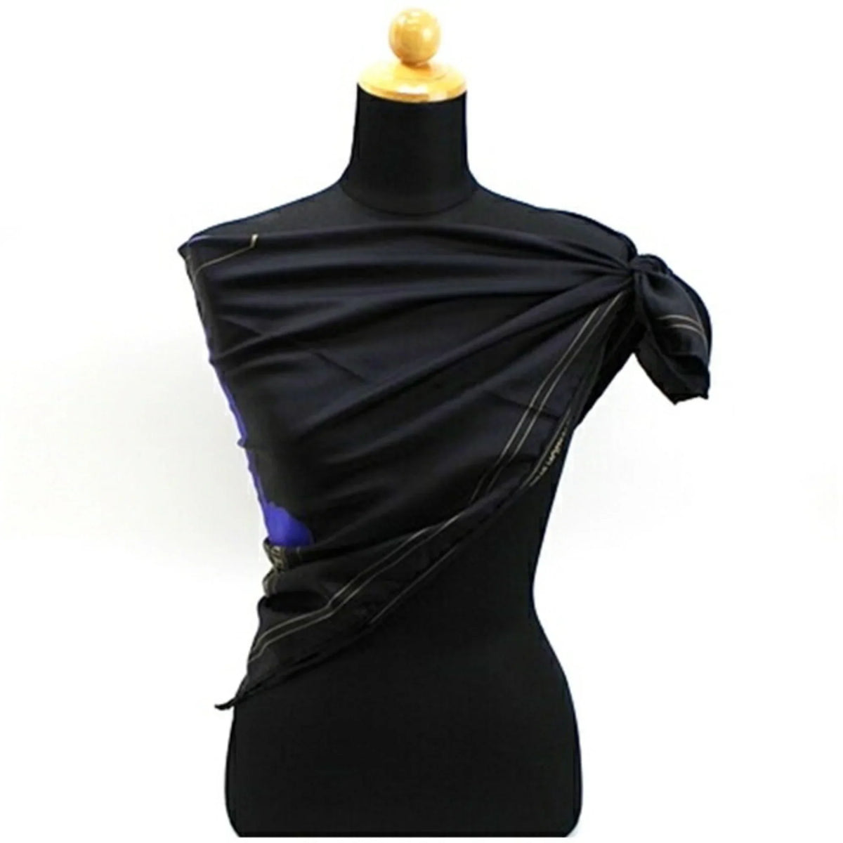 Pre-Owned Louis Vuitton Silk Scarf Muffler Ebony Women's (Good)