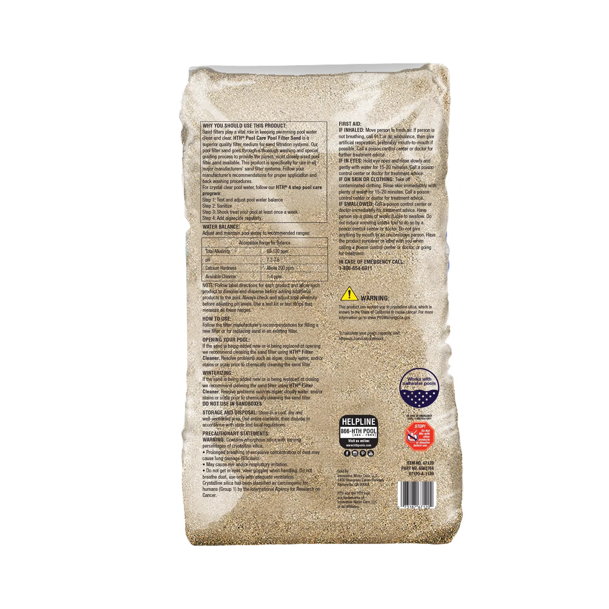 HTH Pool Care Pool Filter Sand for Swimming Pools, 50lb