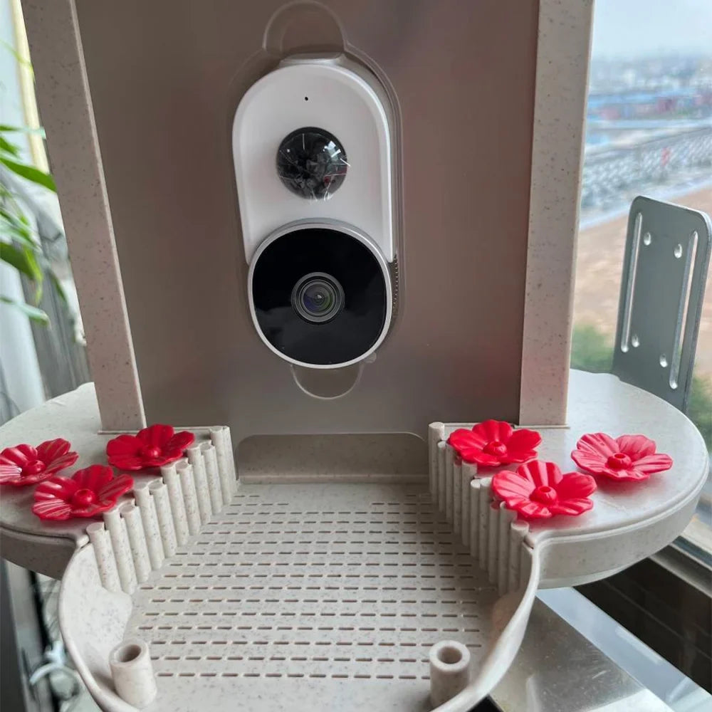 Carevas WIFI Smart Bird Feeder Camera 1080P Auto Capture Bird Video and Motion Detection Real-time Notification AI Identify Bird Species IP65 Waterproof 128G TF Cards