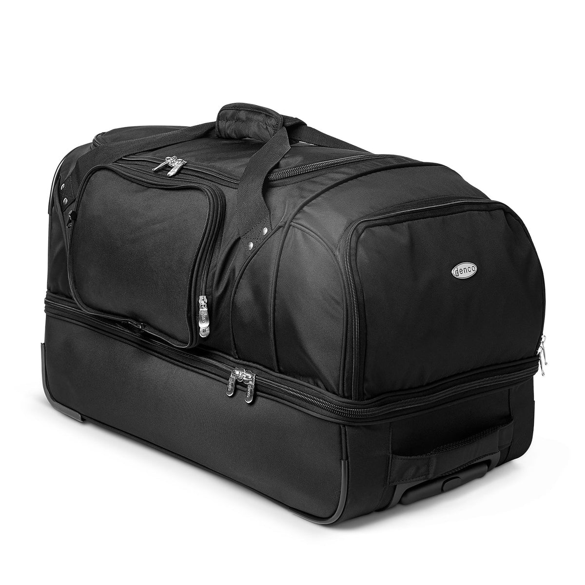 MOJO Philadelphia Eagles Ebony 27'' 2-Wheel Drop Bottom Rolling Duffel Bag