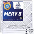 Filter King 16.5x12x1 Air Filter | 4-PACK | MERV 8 HVAC Pleated A/C Furnace Filters | MADE IN USA | Actual Size: 16.5 x 12 x .75"