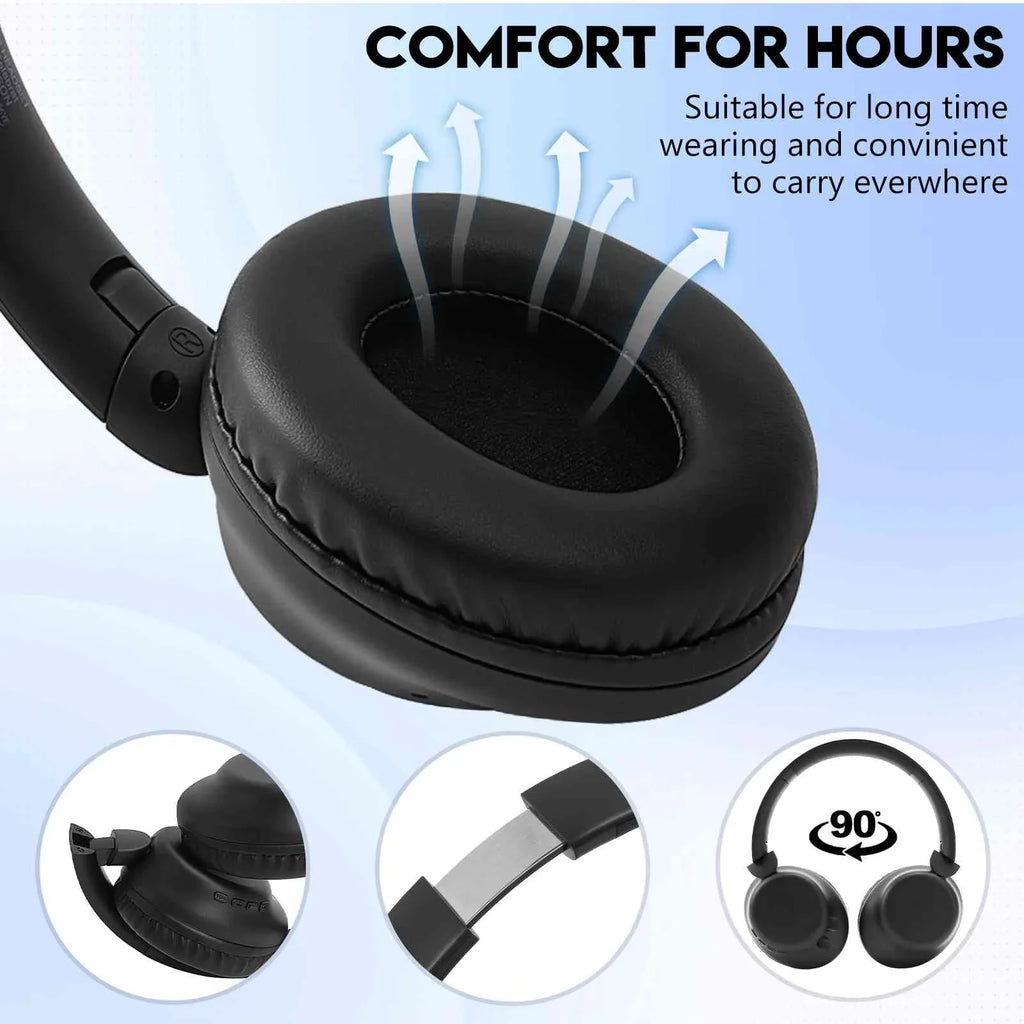 UrbanX Perfect Comfort 955 II Overhead Wireless Bluetooth Headphones For Gear S3 classic LTE Noise-Cancelling, with – Jet