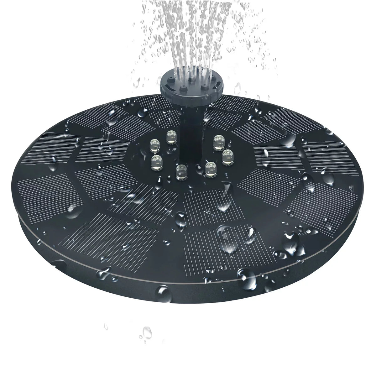 Nebublu Fountain,7 Spray Patterns Solar Pump 3w Water Pump With Battery Pond Pool Bath 7 Patterns Water Pump And Solar Powered 3w Solar Powered Pool Fish Bath 7 Spray Led