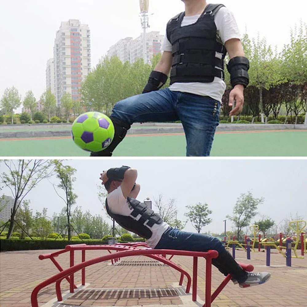 Meterk Max Loading 50kg Adjustable Load Vest Load Jacket Oxford Exercise Mass Loading Cloth Strength Training (Empty)