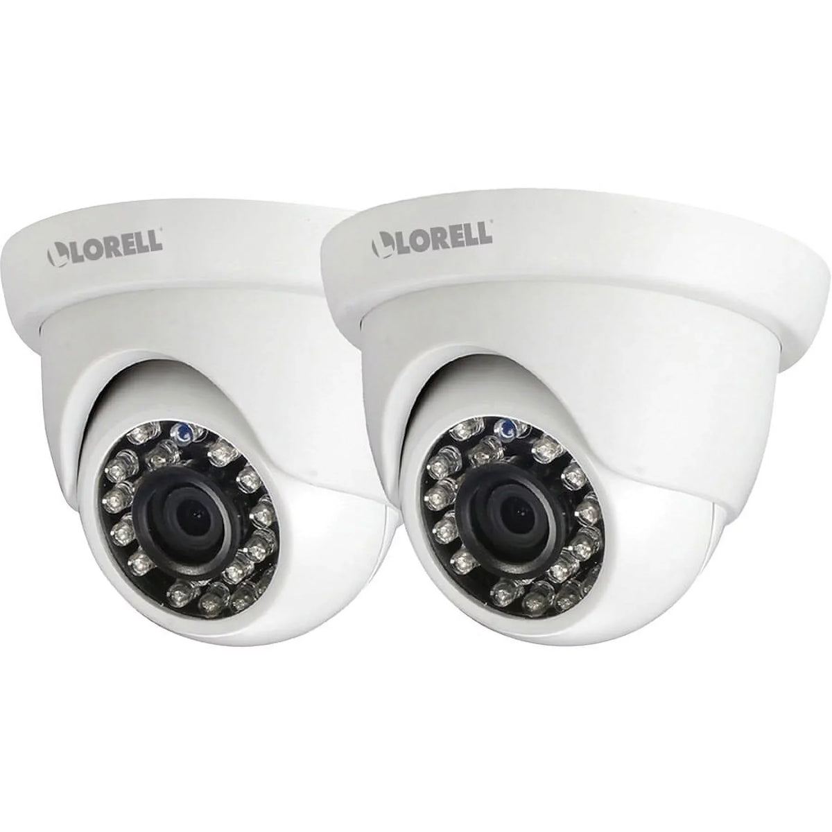 Lorell 5 Megapixel HD Surveillance Camera, 2 Pack, Dome, White