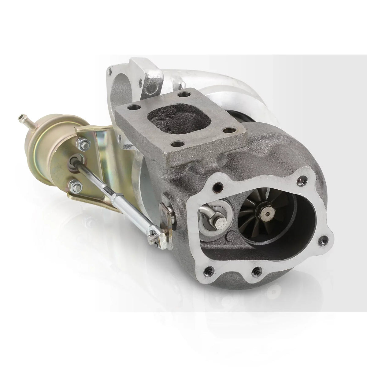 AJP Distributors T25 T28 Hybrid Turbo Charger Oil & Water Cooled Turbocharger + Wastegate 0.86 A/R Turbine 0.60 AR Compressor Ball Bearing 5-Bolt Outlet Flange Compatible/Replacement For Universal Car