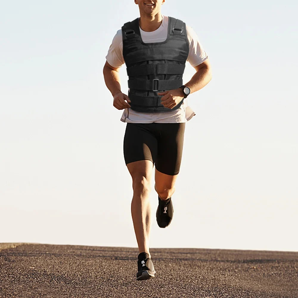 Meterk Max Loading 50kg Adjustable Load Vest Load Jacket Oxford Exercise Mass Loading Cloth Strength Training (Empty)