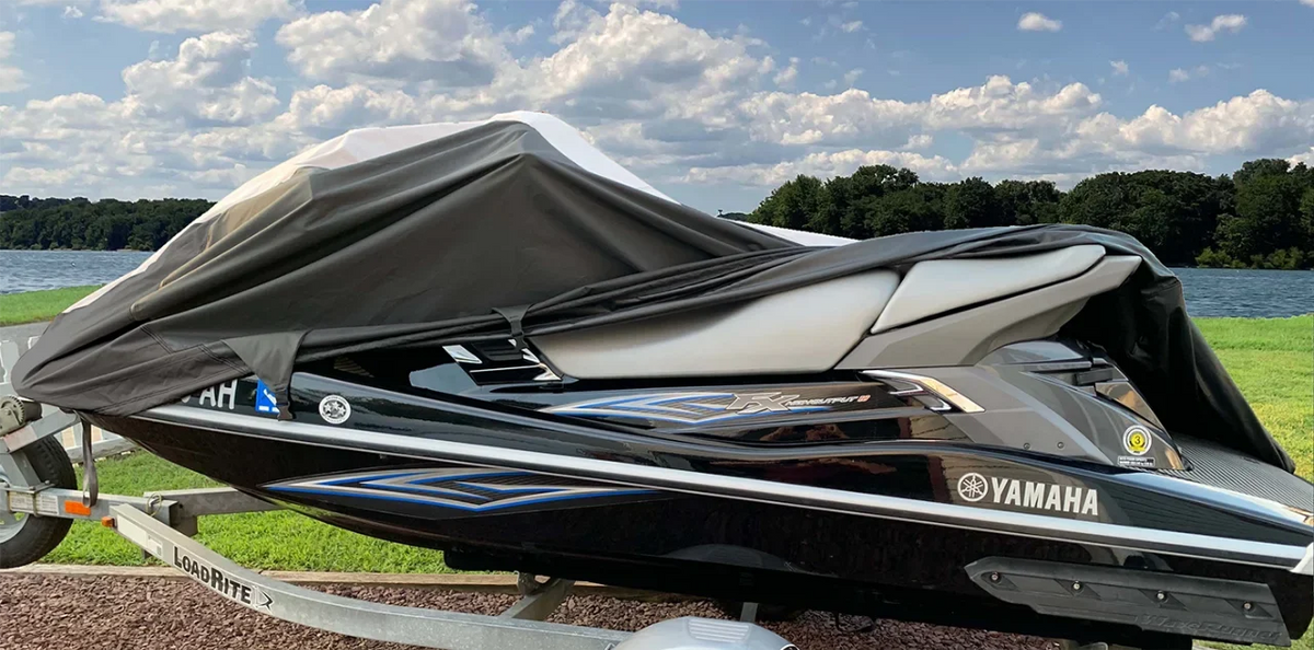 SUPER HEAVY-DUTY PWC 600D JET SKI Cover Compatible for Sea Doo Sea-Doo Bombardier GTI Limited 155 2011-2018