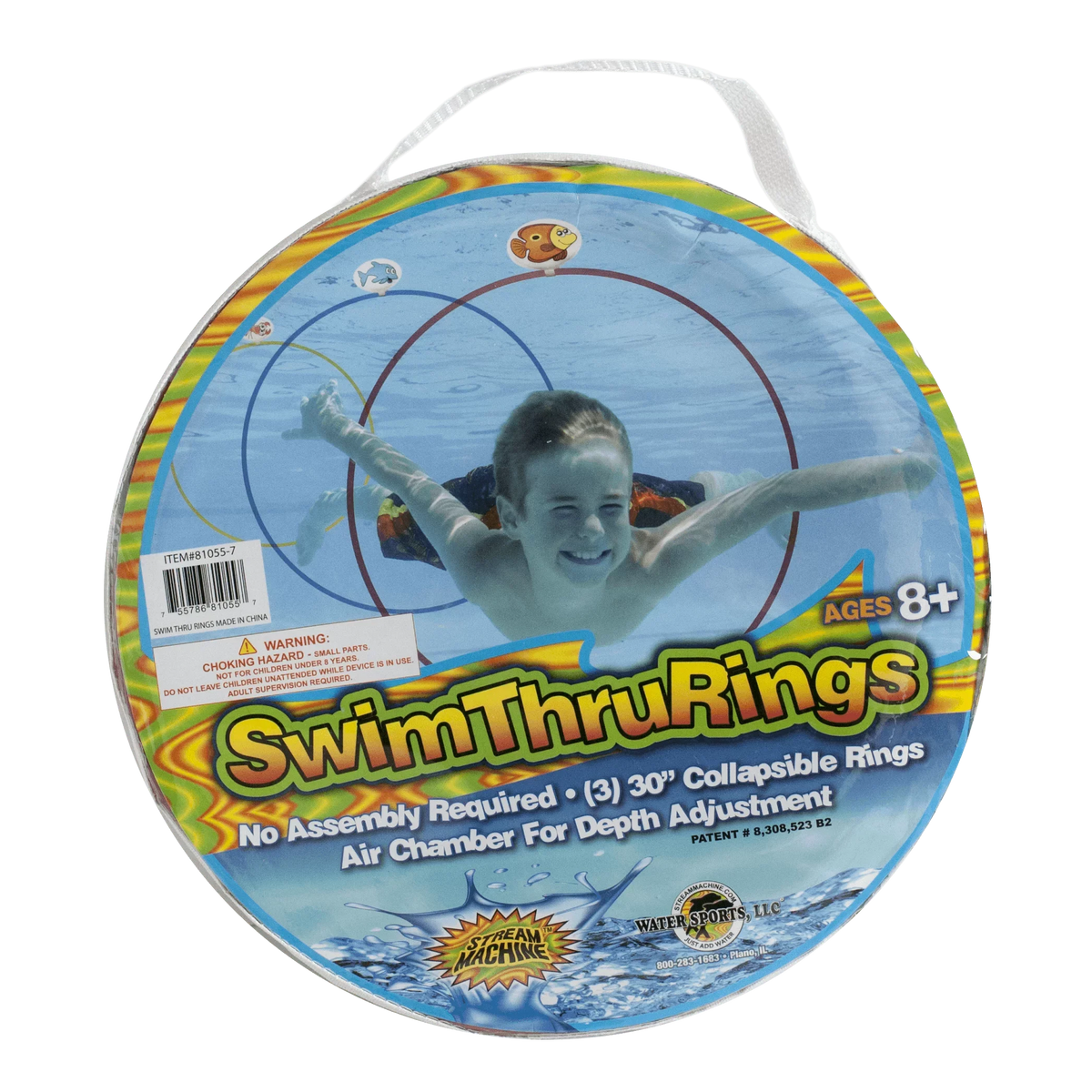Water Sports Swim Thru Rings, Pool Toys, Children 8+ years (Colors Vary)
