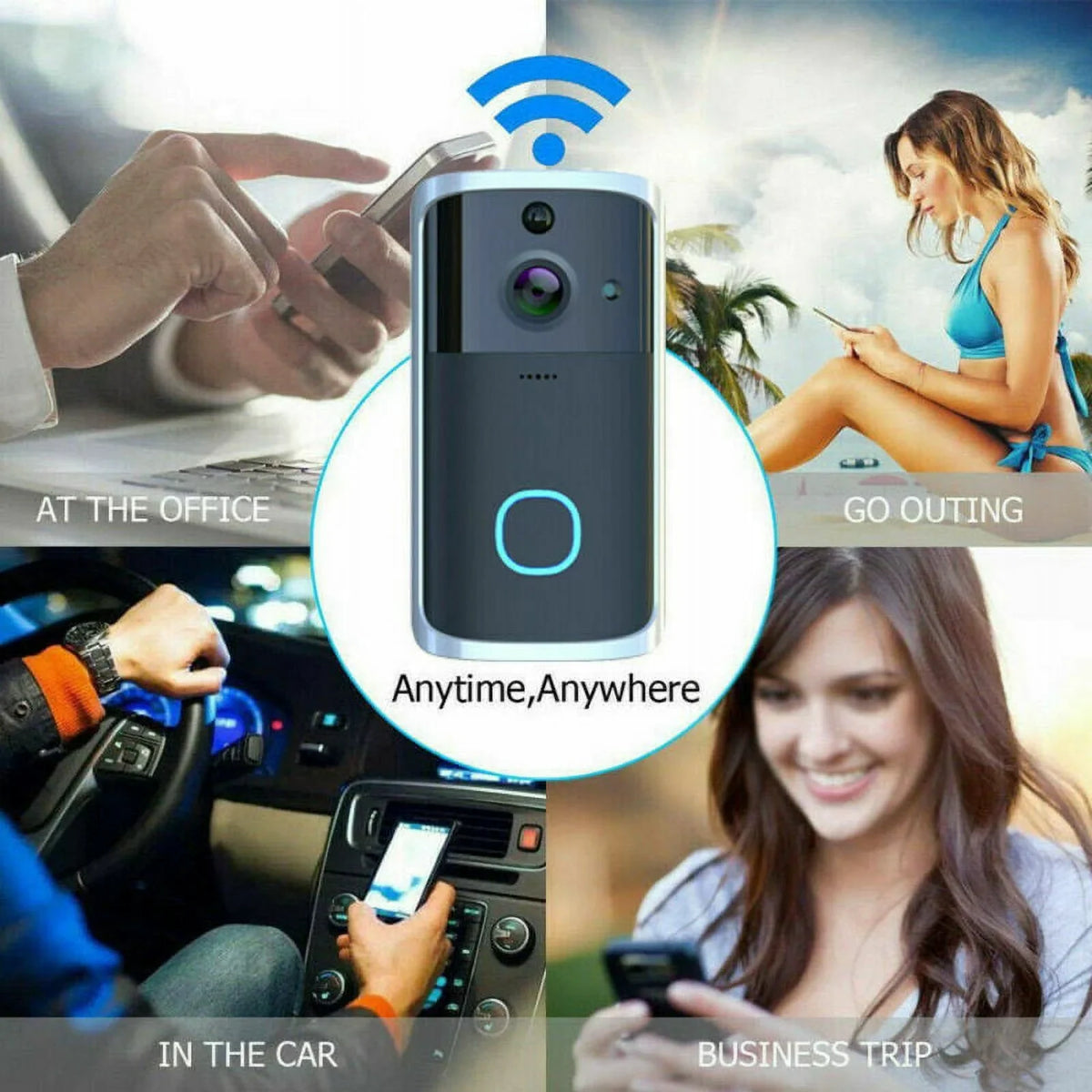 WiFi Visual Ring Smart Doorbell Smart Home Wireless Camera Video Door Bell Phone Intercom Homekit Security Automation Jet