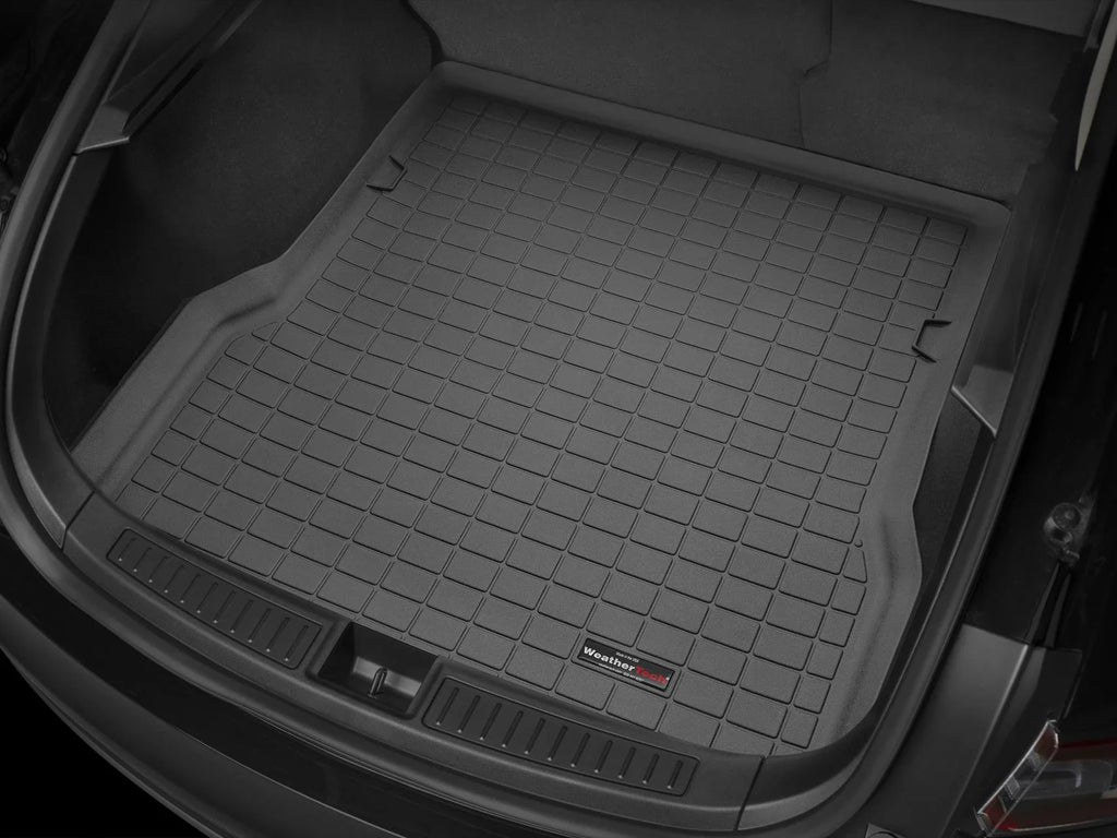 WeatherTech Cargo Trunk Liner with Bumper Protector compatible with 2014-2021 Ford Transit Connect - Behind 2nd Row Seating With Bumper Protector, Ebony