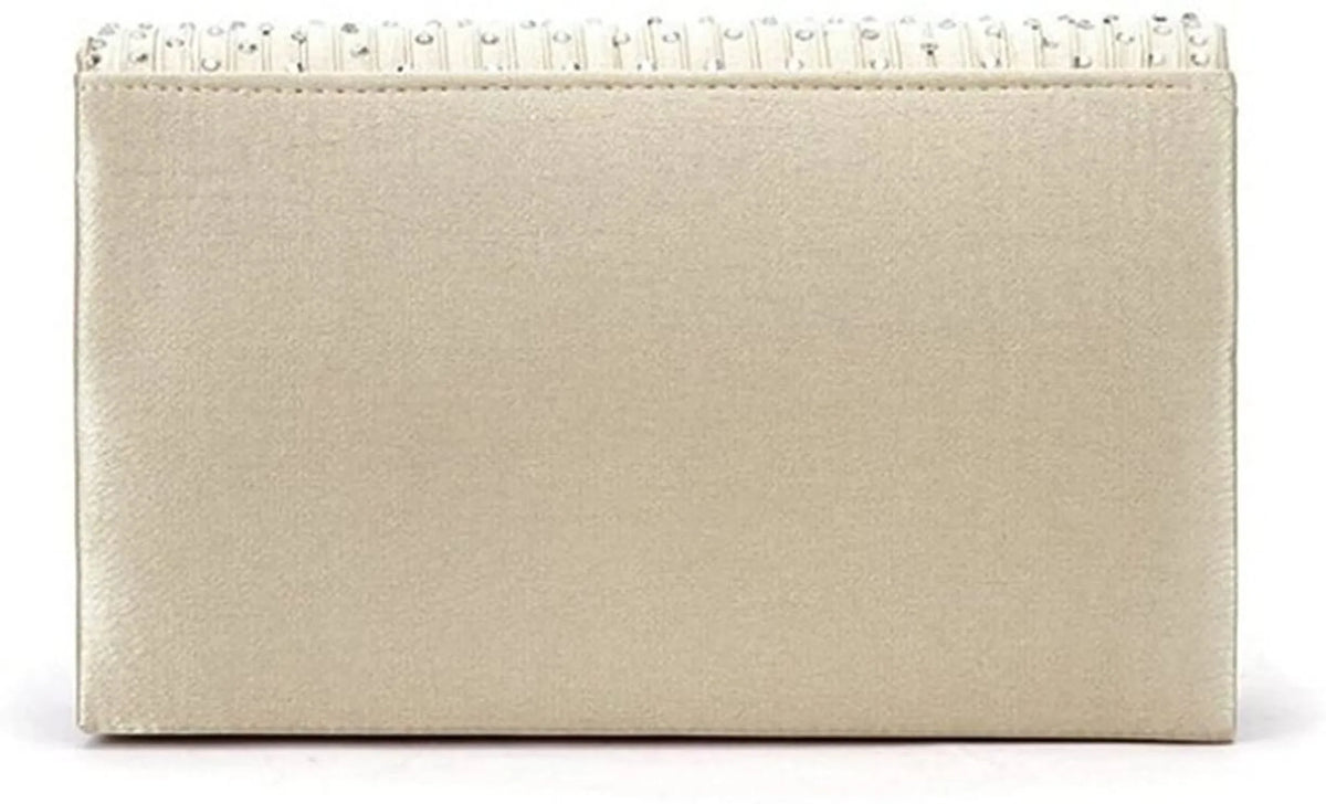 U-Story Women's Rhinestone Satin Frosted Evening Wedding Clutch Bag Handbag Purse