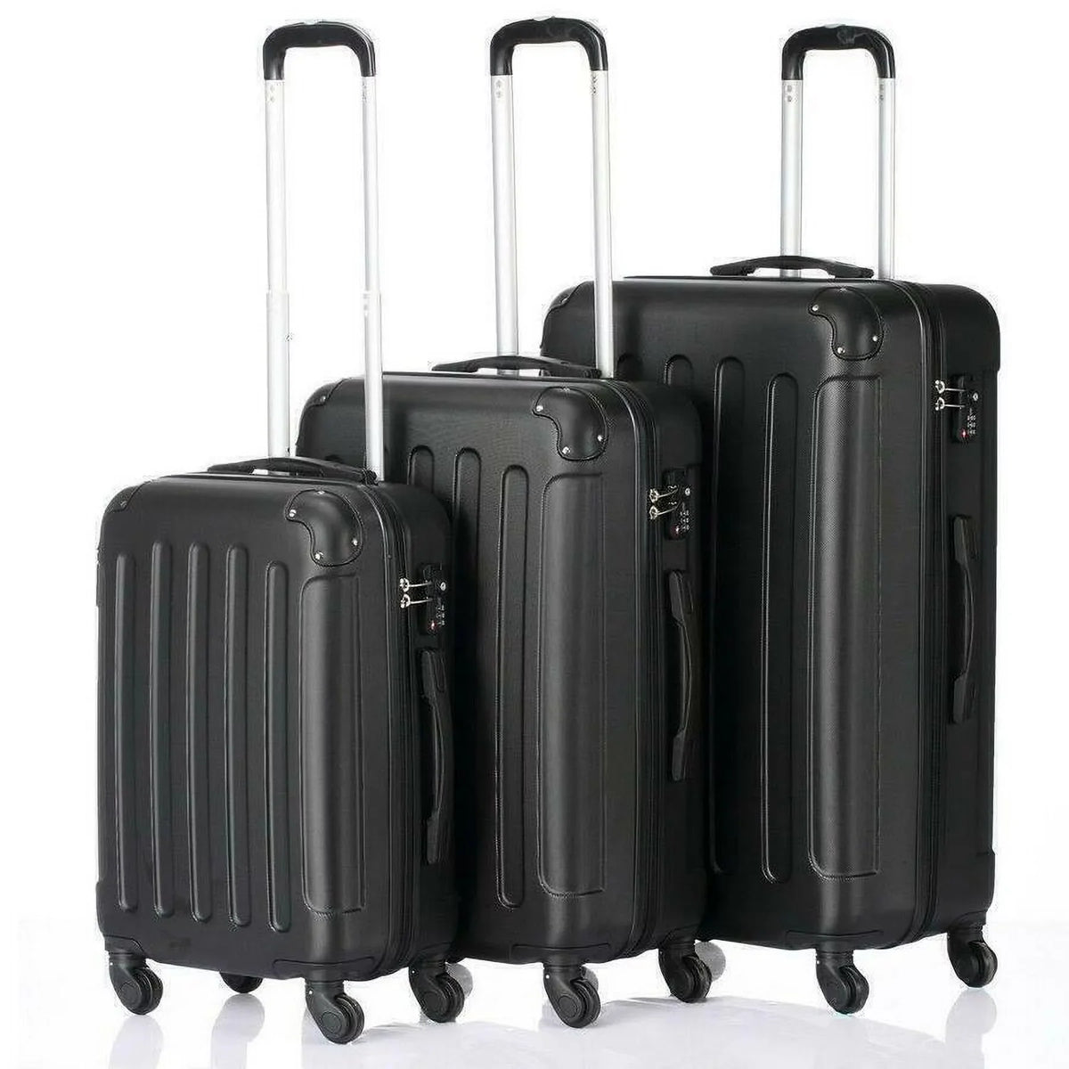 Travel Spinner Luggage Set Bag, ABS Trolley Suitcase, TSA-Approved, 3 pcs