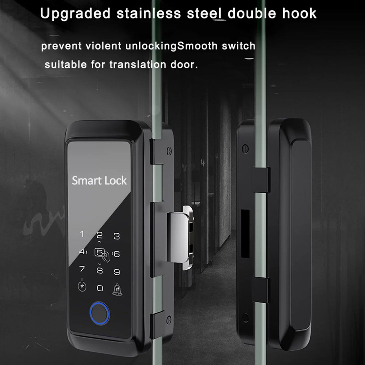 MIXFEER Smart Lock Fingerprint Lock Door Lock Keypad Door Lock with Handle Fingerprint Electronic Deadbolt Door Lock Smart Door Lock Compatible with APP