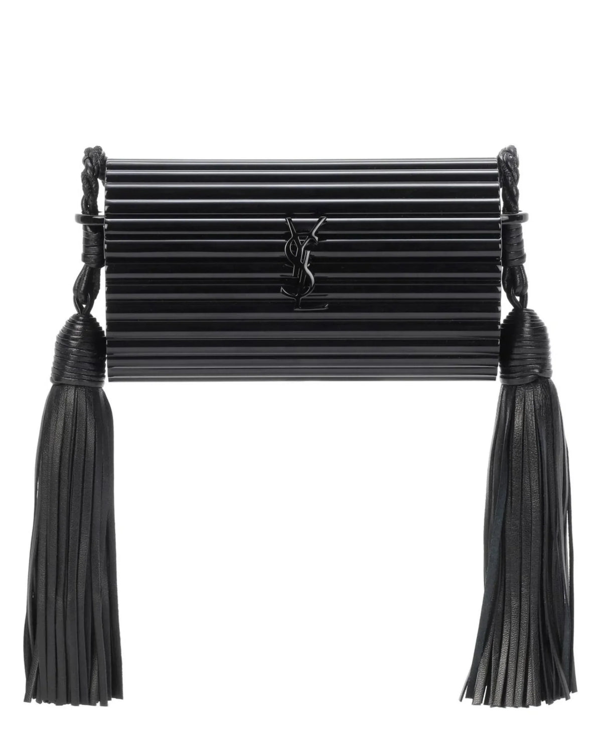 Saint Laurent Ebony Plexiglass Minaudiere Opium Box Bag 5173900