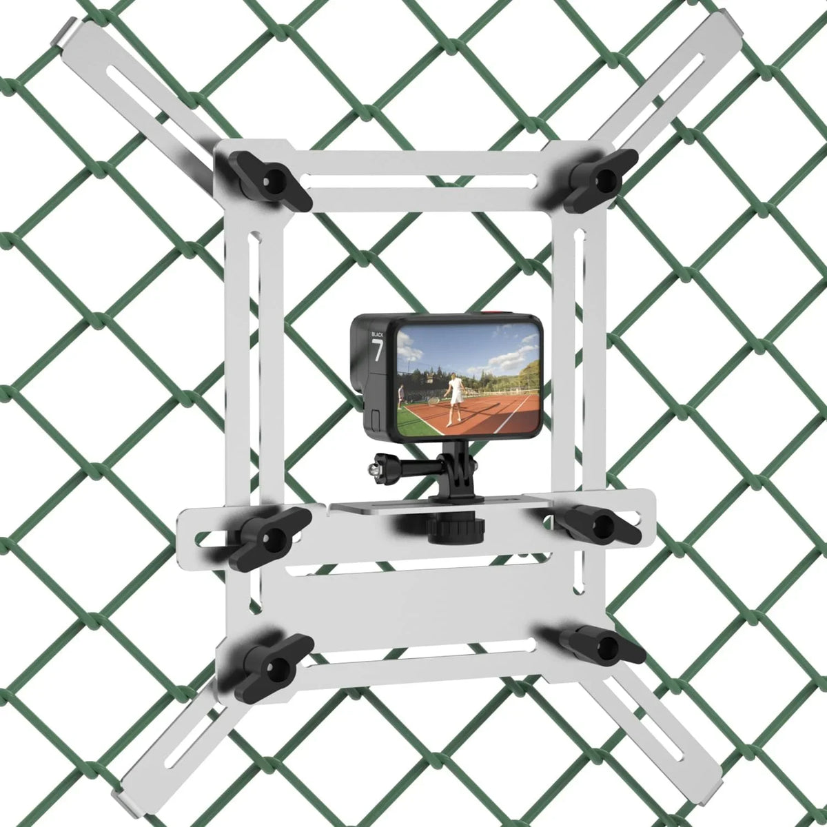 Fence Mount for GoPro, iPhone, Phones, Digital Action Camera, to a Chain Link Fence for Recording Baseball,Softball