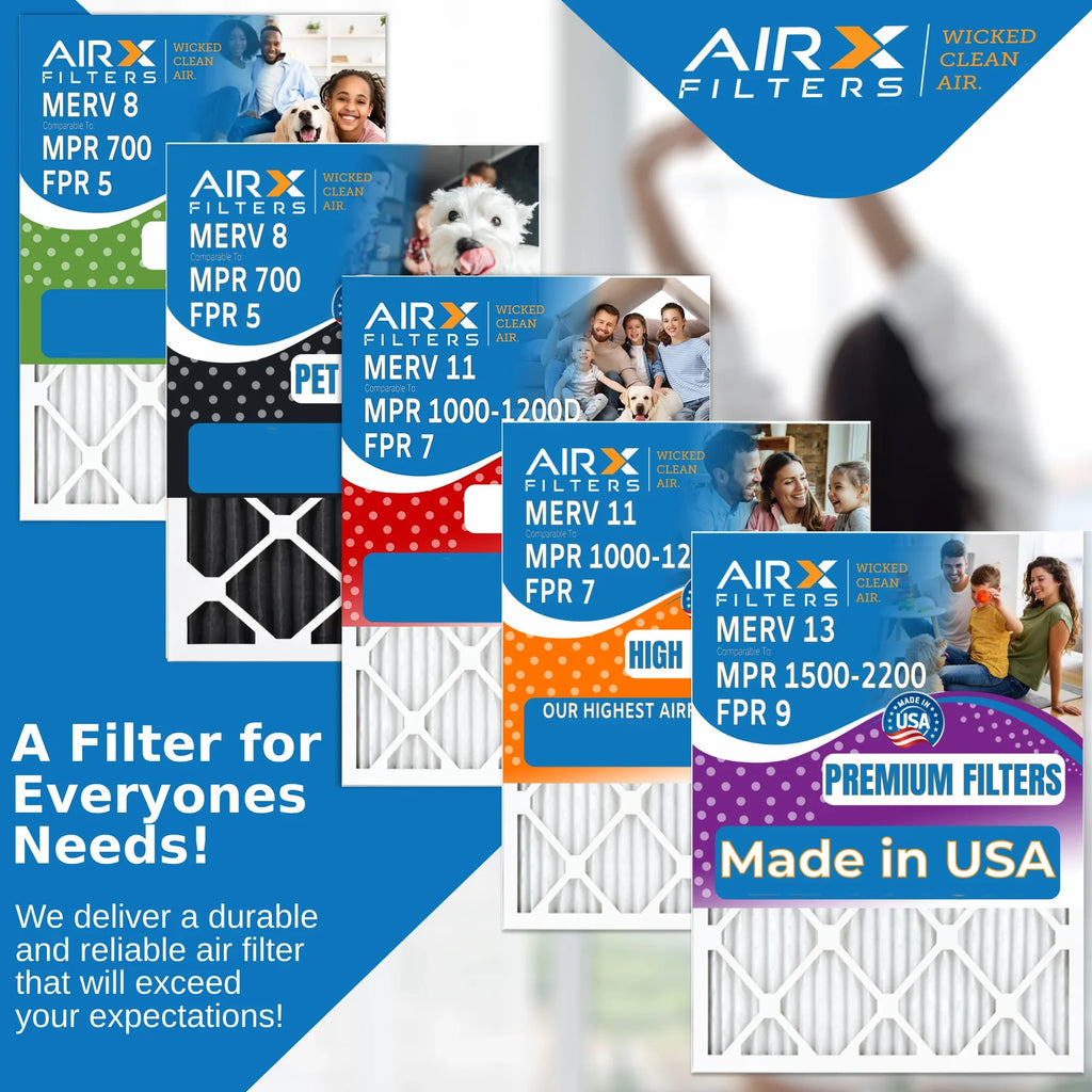 16x20x5 Air Filter MERV 11 Comparable to MPR 1000, MPR 1200 & FPR 7 Compatible with Goodman / Amana M0-1056 Premium USA Made 16x20x5 Furnace Filter 2 Pack by AIRX FILTERS WICKED CLEAN AIR.