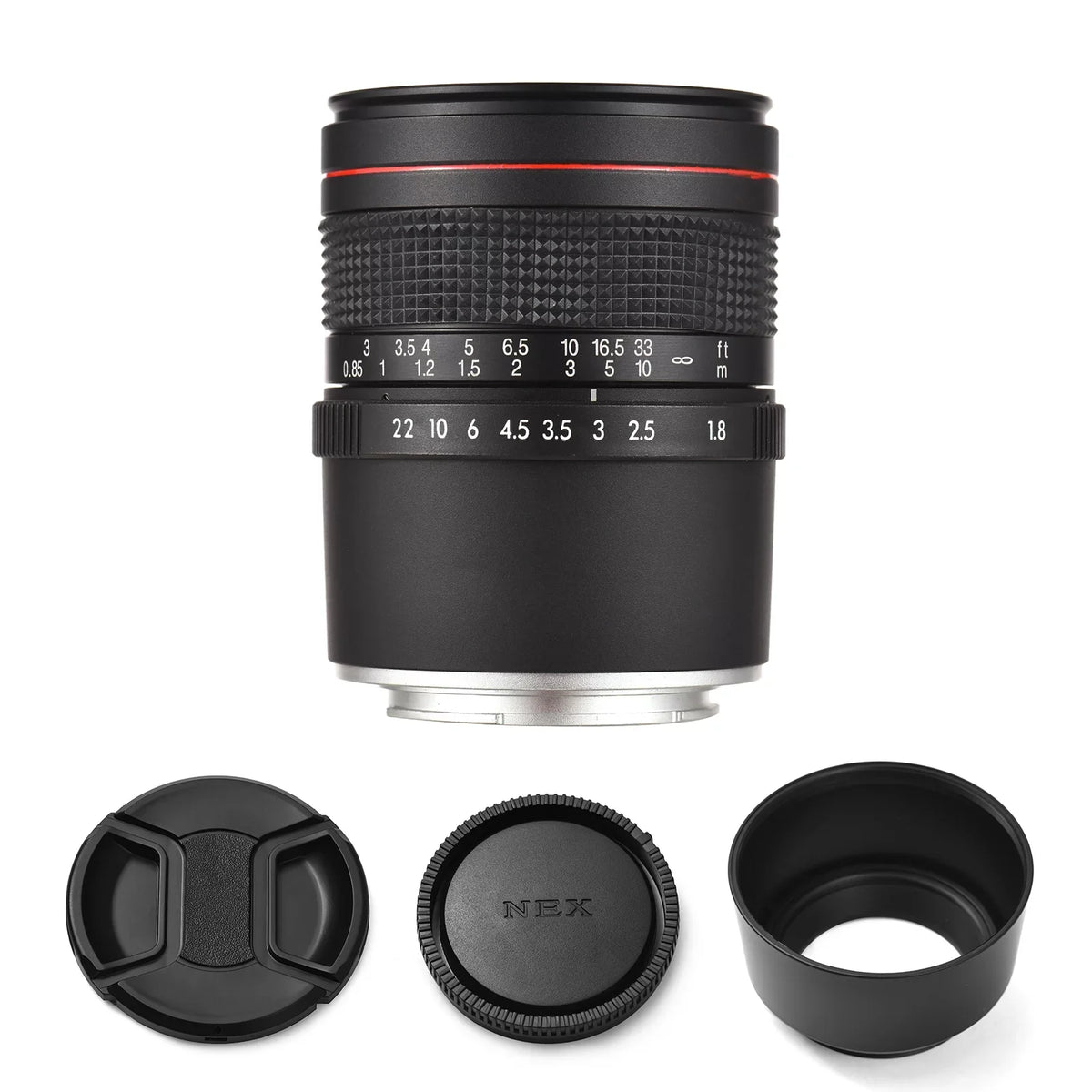 Andoer 85mm F1.8 Medium Telephoto Manual Focus Lens with Large Aperture, Suitable for A7 Series, A9, A6400, A6500, A6300, A6000, A5100 Cameras