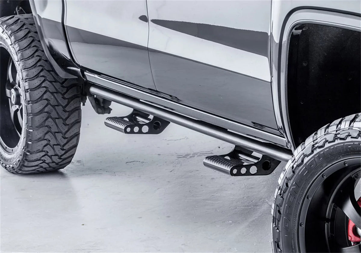 N-Fab by RealTruck Rkr Rails | Textured Dark | T074Rkrccr | Compatible with 2007-2021 Tundra Crewmax All Beds, SRW Gas