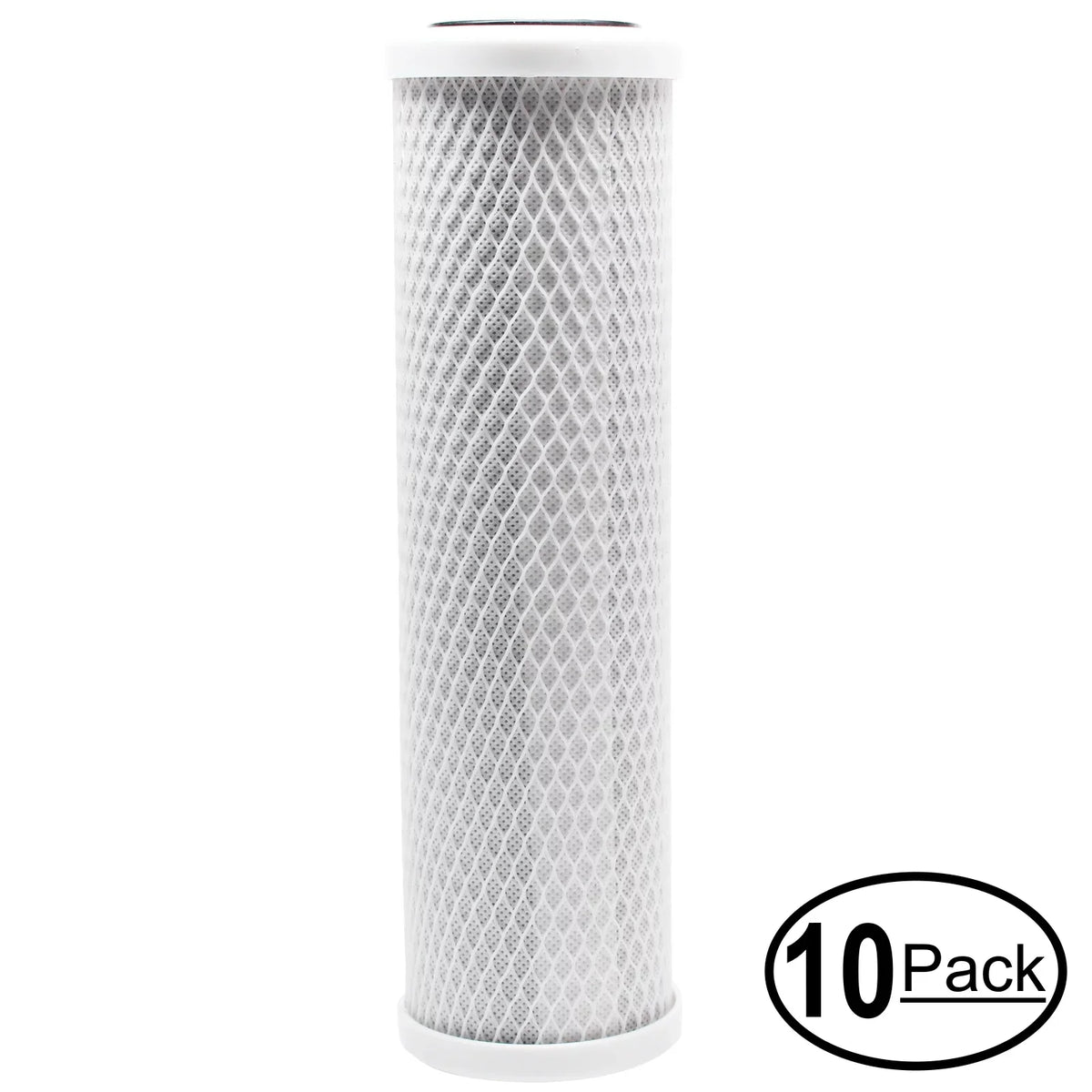 10-Pack Replacement for MaxWater 103456 Activated Carbon Block Filter - Universal 10 inch Filter for MaxWater 3 Stage Whole house water filter - Denali Pure Brand
