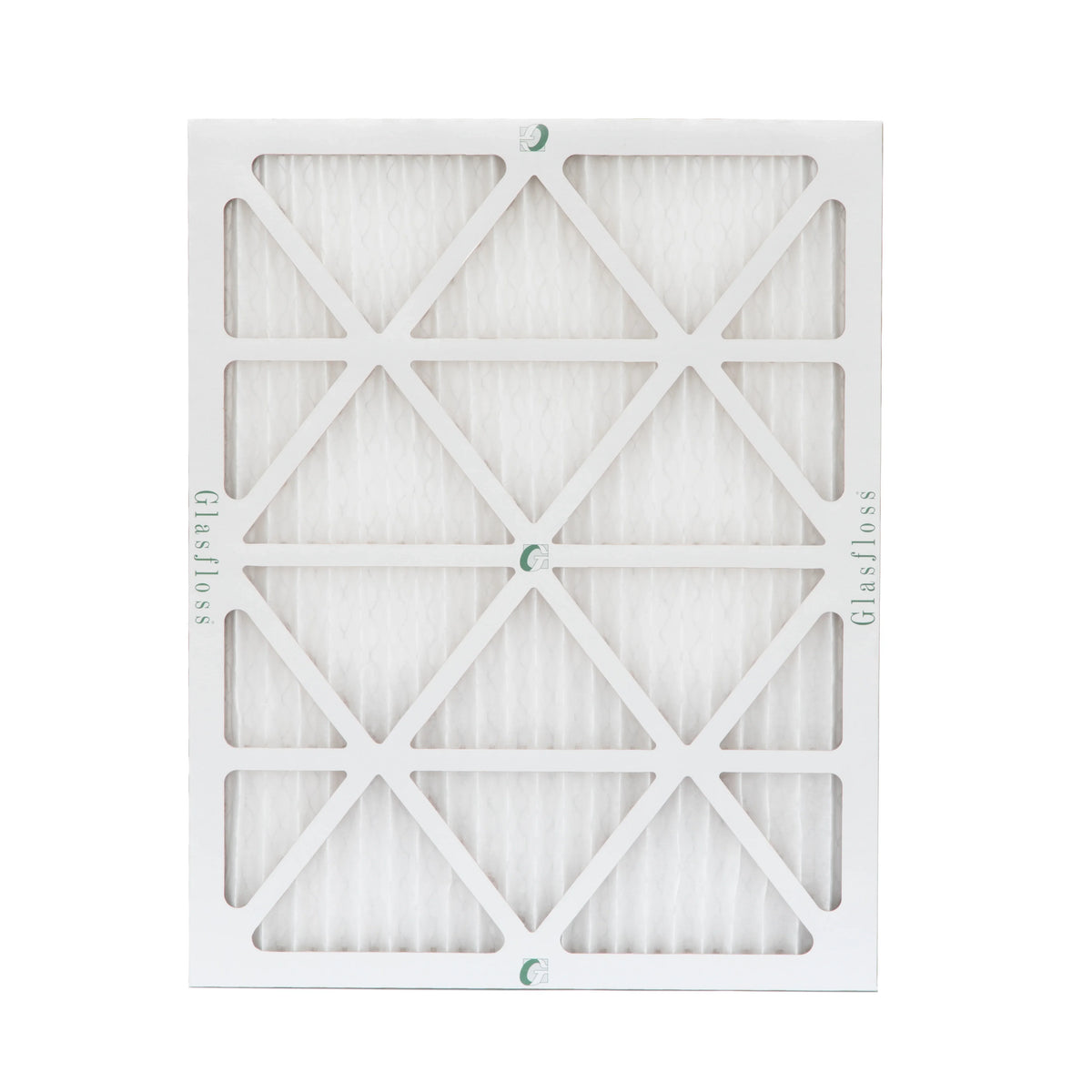 12 Pack of 20x22x1 MERV 10 Pleated Air Filters by Glasfloss. Actual Size: 19-1/2 x 21-7/8 x 7/8