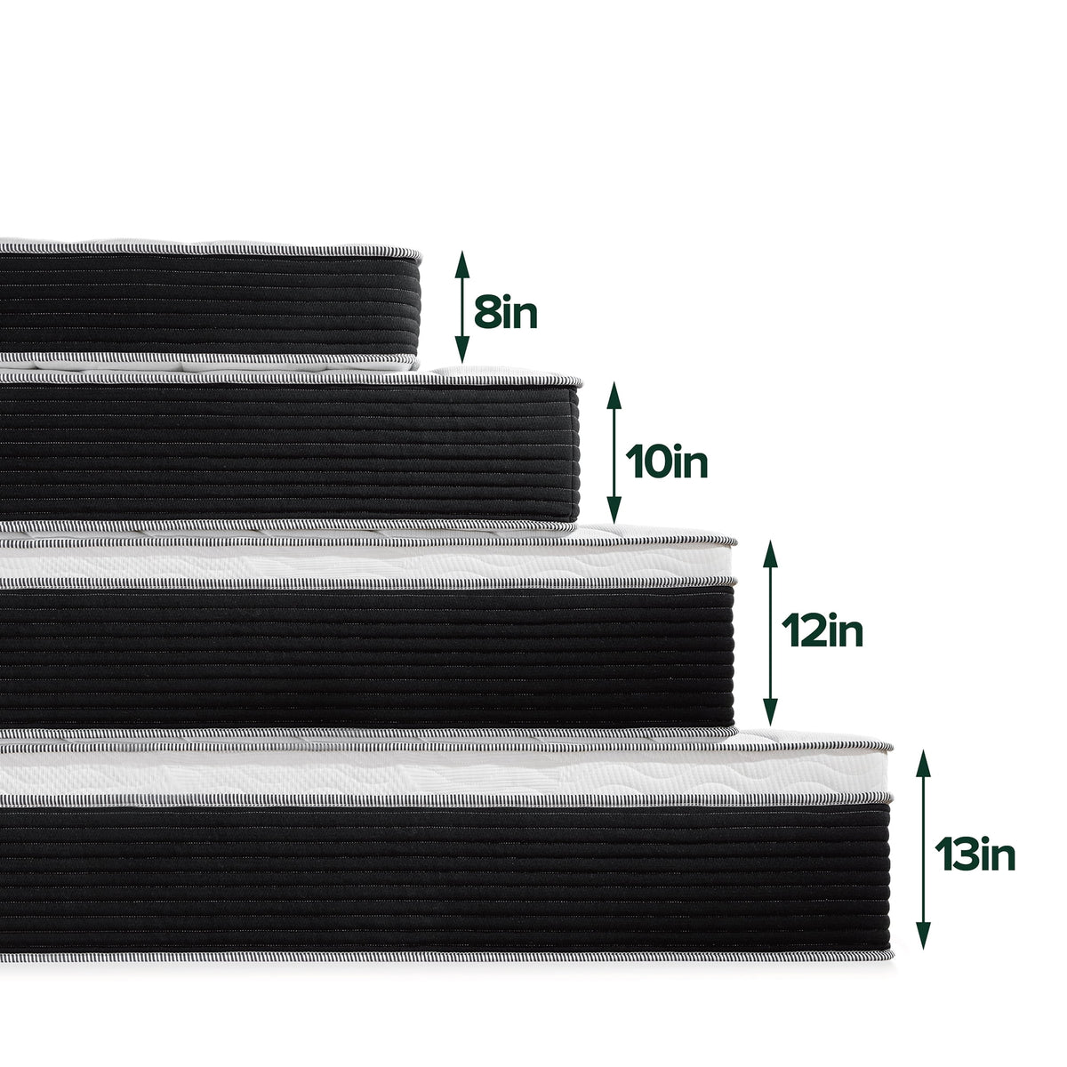 Spa Sensations by Zinus 10" Classic Pocket Spring Hybrid Mattress, Full