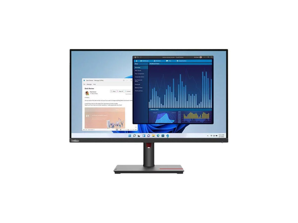 ThinkVision T27p-30 27" 4K UHD LCD Monitor - 16:9 - Jet - 27" Class - In-plane Switching (IPS) Technology - 3840 x 2160 - 1.07 Billion Colors - 350 Nit - 4 ms - 60 Hz Refresh Rate -