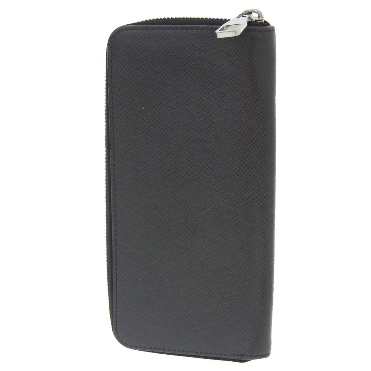 Pre-Owned Louis Vuitton LOUIS VUITTON Taiga Zippy Wallet Vertical Round Zipper Long Noir M30503 (Good)