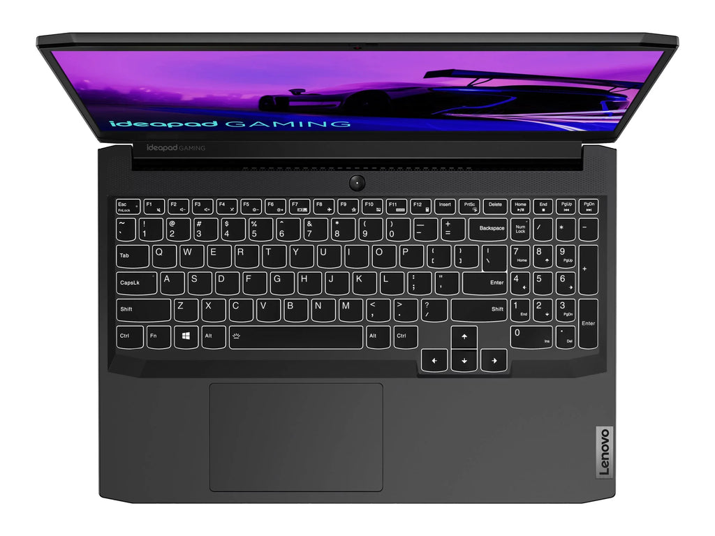 IdeaPad Gaming 3 15ACH6 82K2 - 180-degree hinge design - AMD Ryzen 7 - 5800H / up to 4.4 GHz - Win 11 Home - GF RTX 3050 - 16 GB RAM - 512 GB SSD NVMe - 15.6" IPS 1920 x 1080 (Full HD) @ 120 Hz - 802.11a/b/g/n/ac/ax - shadow Dark - kbd: US