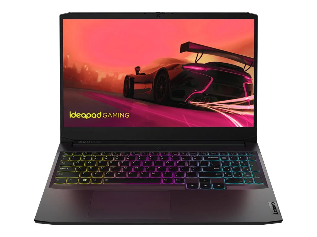 IdeaPad Gaming 3 15ACH6 82K2 - 180-degree hinge design - AMD Ryzen 7 - 5800H / up to 4.4 GHz - Win 11 Home - GF RTX 3050 - 16 GB RAM - 512 GB SSD NVMe - 15.6" IPS 1920 x 1080 (Full HD) @ 120 Hz - 802.11a/b/g/n/ac/ax - shadow Dark - kbd: US