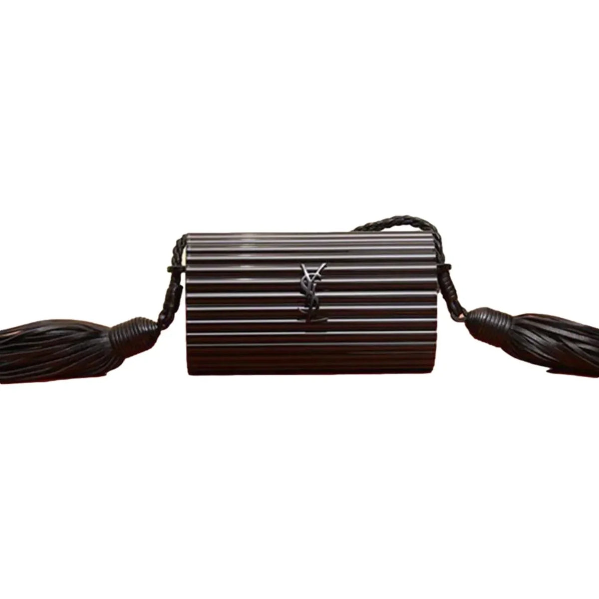Saint Laurent Ebony Plexiglass Minaudiere Opium Box Bag 5173900