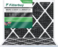 Filterbuy 20x22x1 MERV 8 Odor Eliminator Pleated HVAC AC Furnace Air Filters with Activated Carbon (2-Pack)