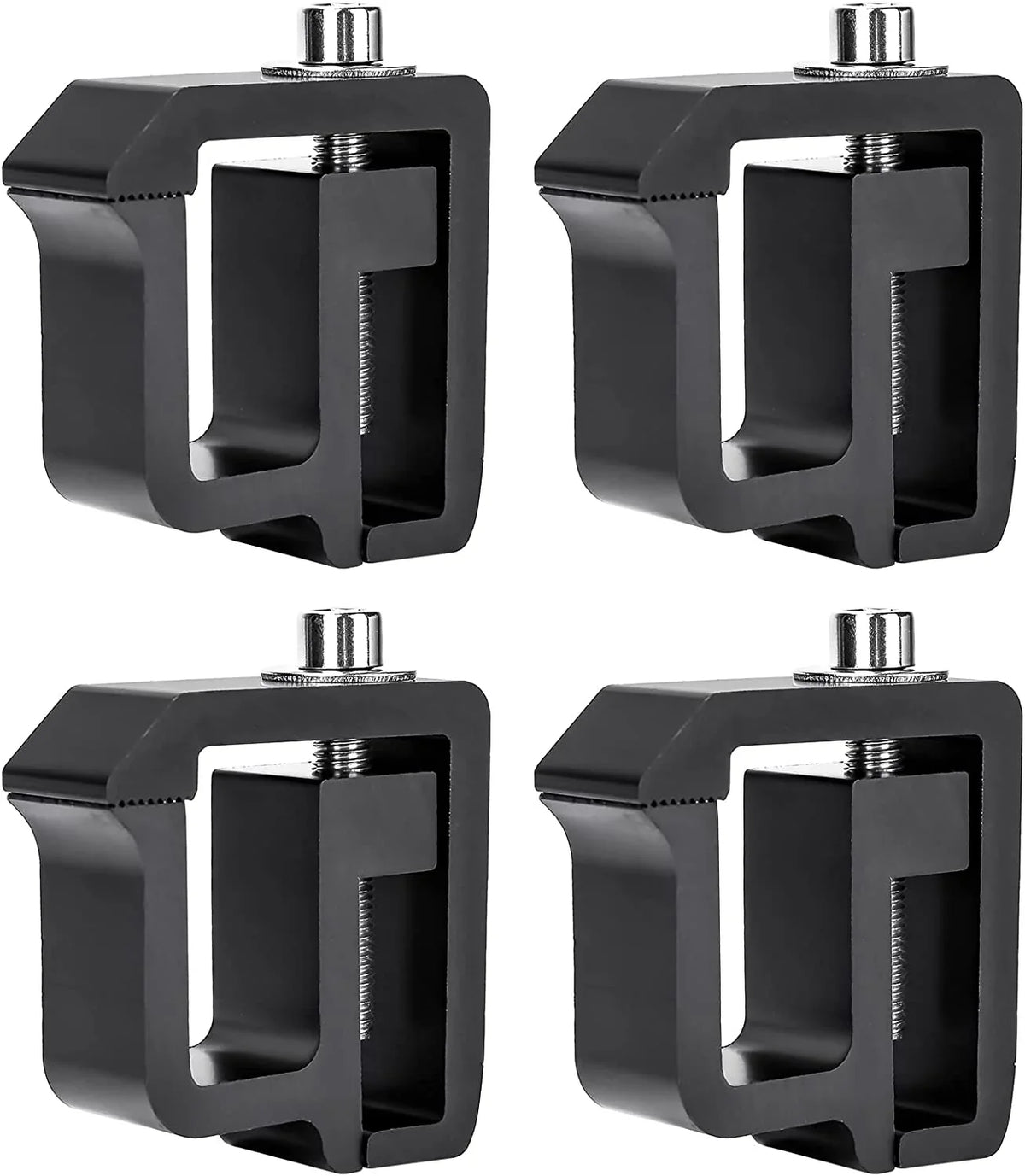 AA-Racks P-AC( Set of 4 Aluminum C-Clamps for Non-Drilling Truck Rack & Camper Shell Installation - Jet