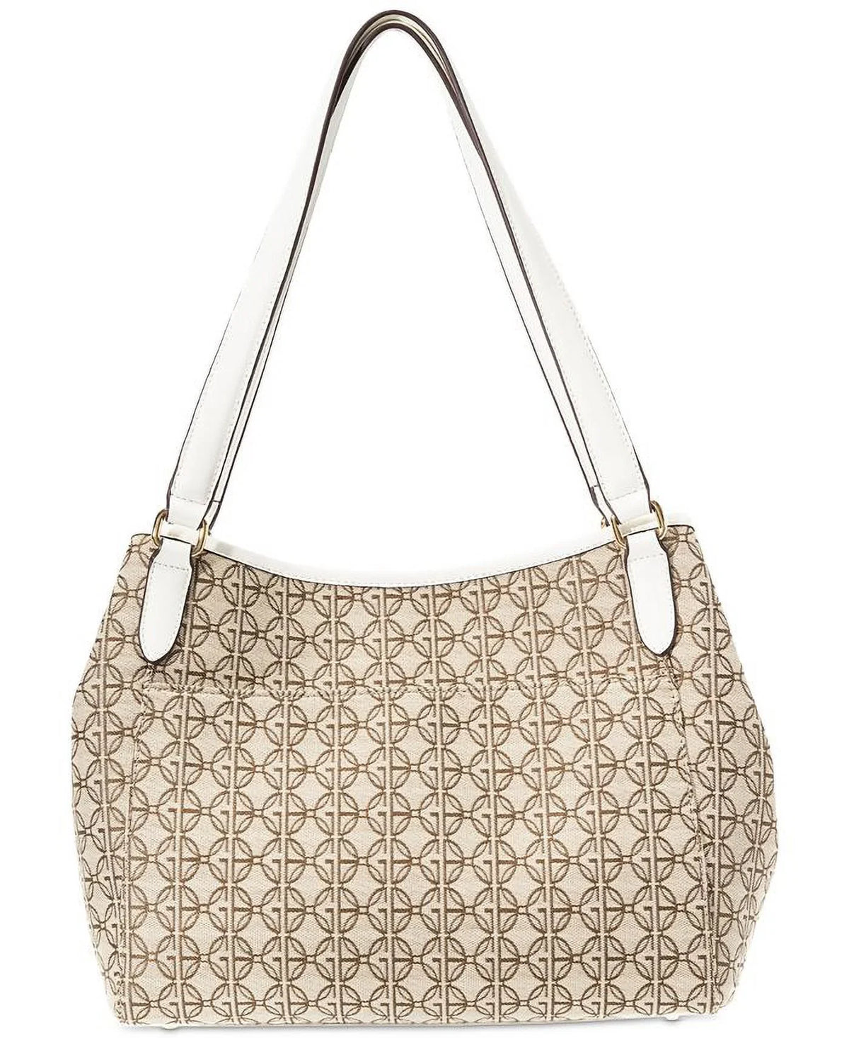 Giani Bernini Logo Jacquard 4 Poster White Signature Shoulder Bag