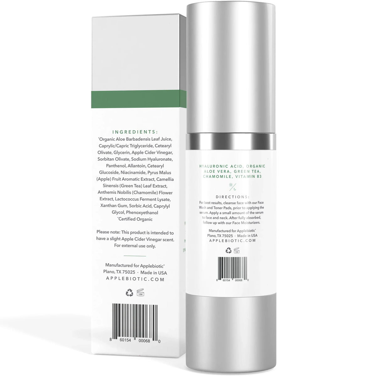 biotic Cider Vinegar Probiotic Facial Serum with Hyaluronic Acid