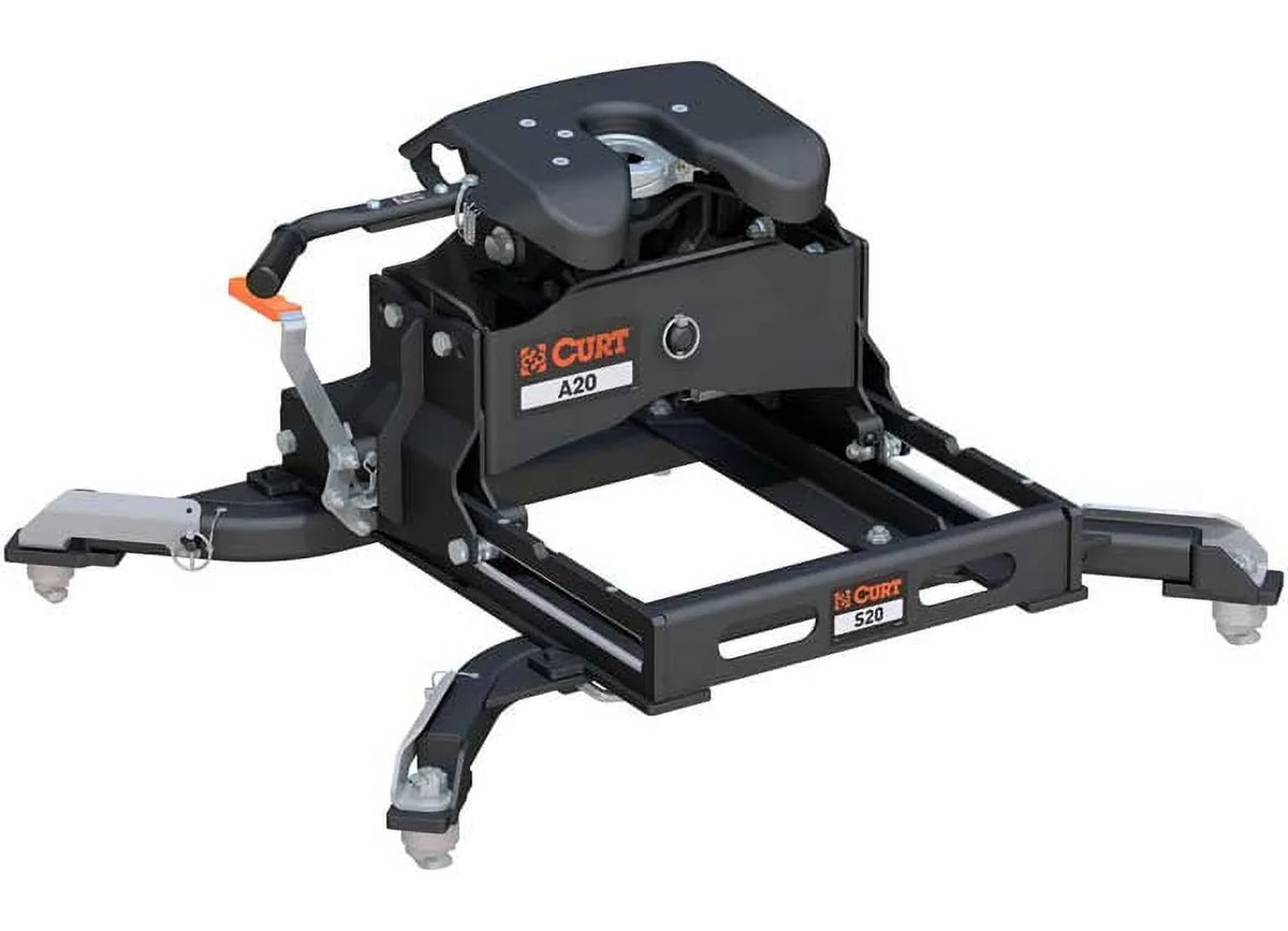 CURT 16695 A20 5th Wheel Slider Hitch, 20,000 lbs, Select Ram 2500, 3500, 6.5-Foot Bed Puck System