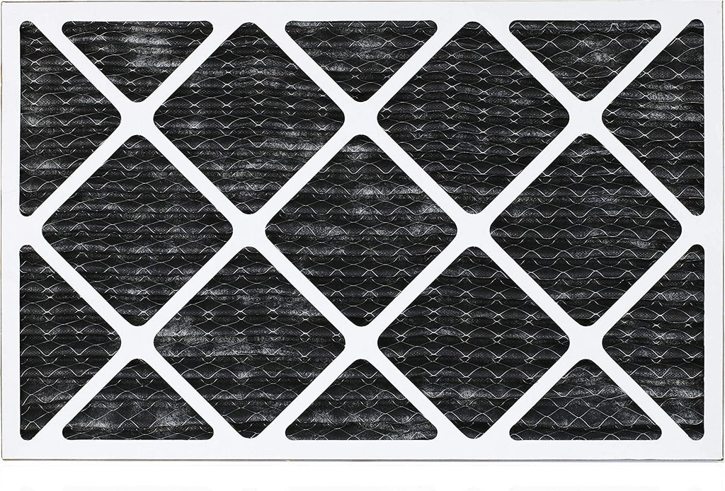 Filterbuy 16x25x1 MERV 8 Odor Eliminator Pleated HVAC AC Furnace Air Filters with Activated Carbon (1-Pack)
