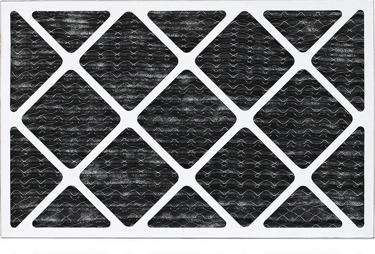 Filterbuy 16x25x1 MERV 8 Odor Eliminator Pleated HVAC AC Furnace Air Filters with Activated Carbon (1-Pack)