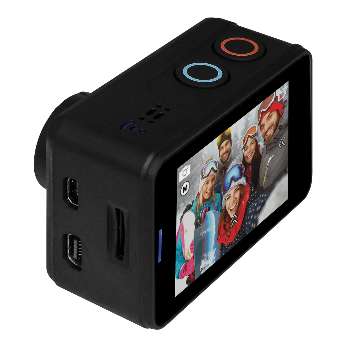 ORGOO OC1/BLK Swift 4K Action Camera Electronic Image Stabilization, Image Sensor, 2” IPS Touchscreen, Accessories (Ip68 Certified Waterproof Case, Wearable Remote, Mini Tripod, and More)