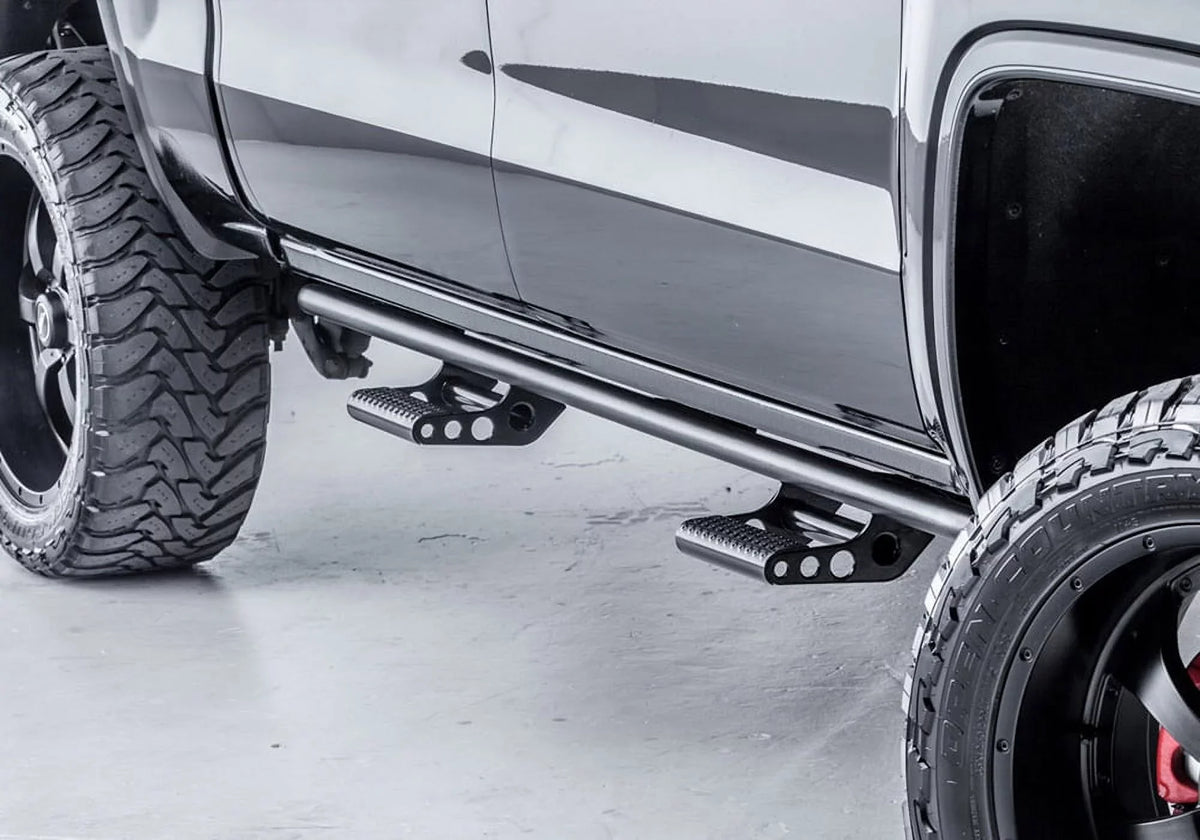 N-Fab by RealTruck Rkr Rails | Textured Dark | T074Rkrccr | Compatible with 2007-2021 Tundra Crewmax All Beds, SRW Gas