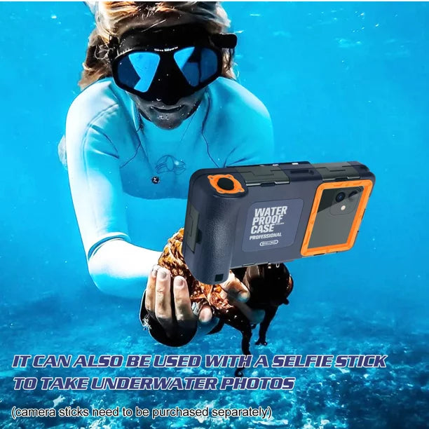 UrbanX Professional [15m/50ft] Swimming Diving Surfing Snorkeling Photo Video Waterproof Protective Case Underwater Housing for Tecno Camon CX And all Phones Up to 6.9 Inch LCD with Lanyard